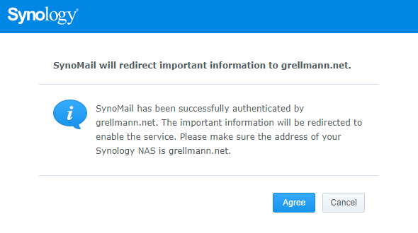 Synology Authentifizierung zustimmen